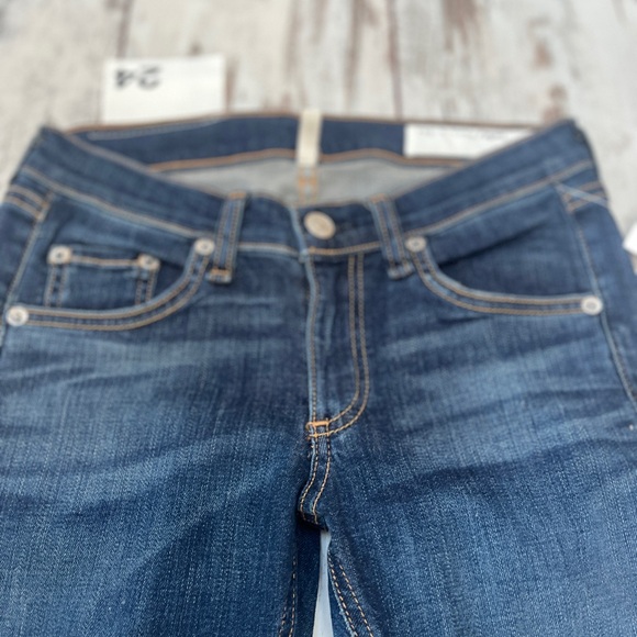 Rag & Bone Orson Skinny Capri Jeans Dark Wash Raw Hem Size 24 NWT - Picture 14 of 16